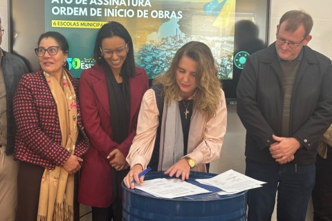 Governo federal assina ordem de início com investimento de R$ 36 milhões para reconstrução de seis escolas municipais em Estrela